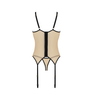 CA Daisy corset & thong black-beige