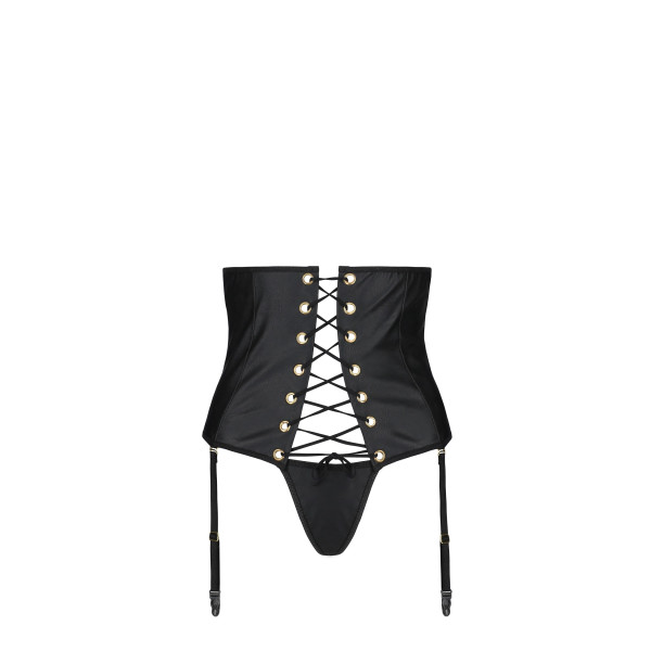 PE Celine corset & thong black XXL/XXXL