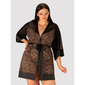 OB Allunes peignoir black-leo Size Plus