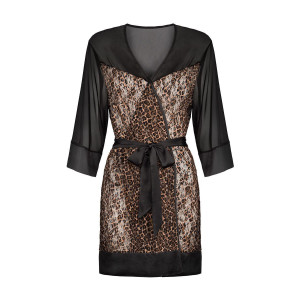 OB Allunes peignoir black-leo Size Plus