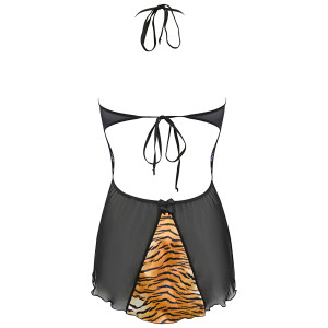 V-10029 babydoll & string black-gold