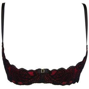 V-10041 bra black with open cups