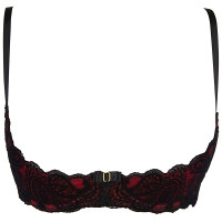 V-10041 bra black with open cups