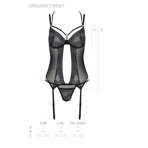 PE ECO Drosera corset & thong black