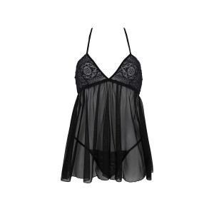PE ECO Kerria chemise & thong black