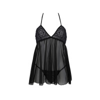 PE ECO Kerria chemise & thong black