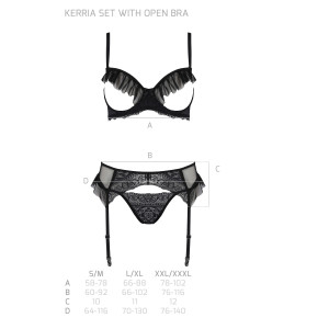 PE ECO Kerria 3pcs set with open bra black