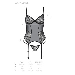 PE ECO Leafa corset & thong black