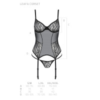 PE ECO Leafa corset & thong black