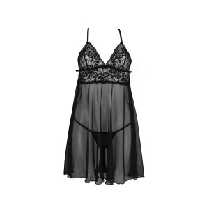 AV Leslie chemise & thong black