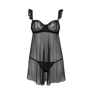 AV Milagros chemise & thong black