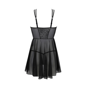PE ECO Selaginella chemise & thong black