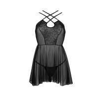 PE ECO Selaginella chemise & thong black