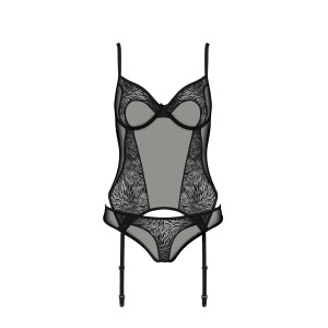 PE ECO Selaginella corset & thong black