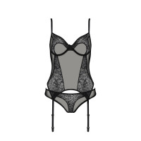 PE ECO Selaginella corset & thong black