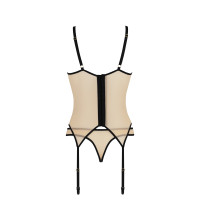 CA Denerys corset & thong beige-black