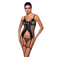 PE Beth corset & thong black
