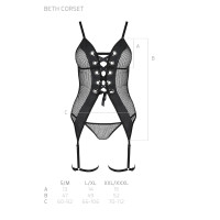 PE Beth corset & thong black