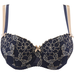 V-9421 push-up bra blue-beige