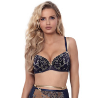 V-9421 push-up bra blue-beige