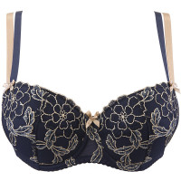 V-9421 push-up bra blue-beige