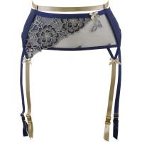 V-9332 garter belt blue-beige
