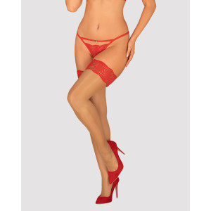 OB Mellania hold ups beige-red