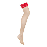 OB Mellania hold ups beige-red
