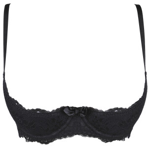 V-9811 bra black with open cups