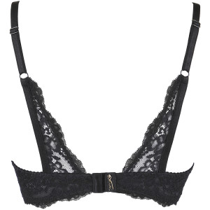 V-9811 bra black with open cups