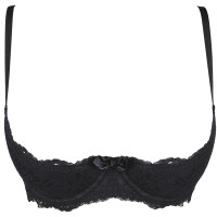 V-9811 bra black with open cups