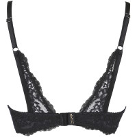V-9811 bra black with open cups