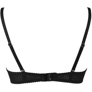 V-9841 bra black with open cups