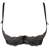 V-9841 bra black with open cups