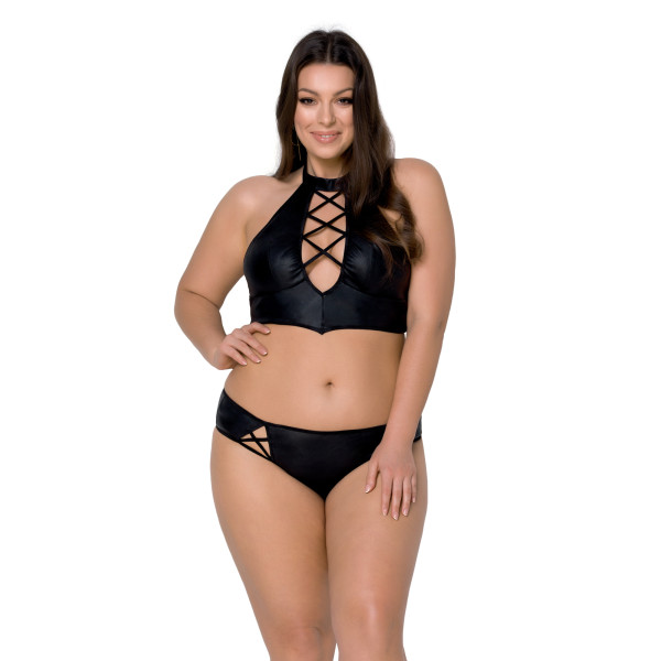 PS Nancy Size Plus bikini 2pcs set black 6XL/7XL