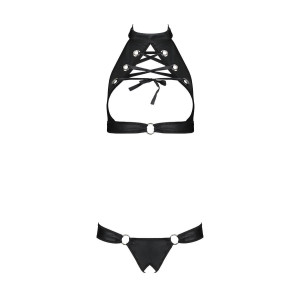 PS Malwia Size Plus 2pcs set with open bra black