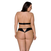 PS Malwia Size Plus 2pcs set with open bra black