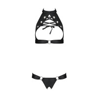 PS Malwia Size Plus 2pcs set with open bra black