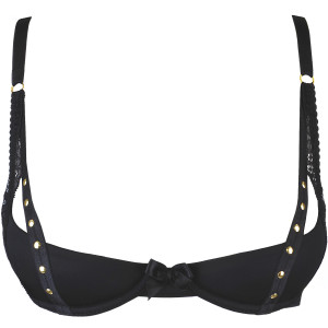 V-9781 bra black with open cups