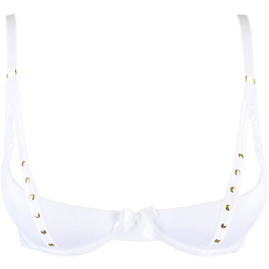 V-9791 bra white with open cups