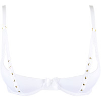 V-9791 bra white with open cups
