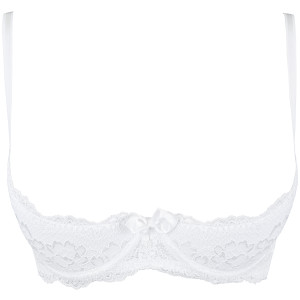 V-9821 bra white with open cups