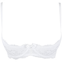 V-9821 bra white with open cups