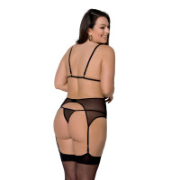 PS Amberly Size Plus corset & thong black