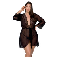 PS Amberly Size Plus peignoir black