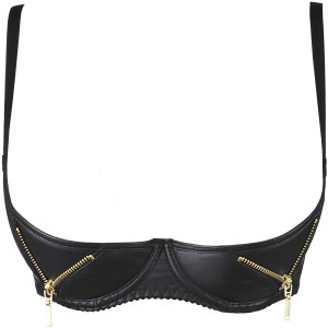 V-9871 bra black with open cups