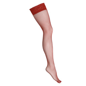 KO H018 fishnet hold ups red