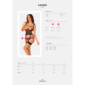 OB Lanelia corset & thong with open cups black