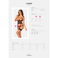 OB Lanelia corset & thong with open cups black