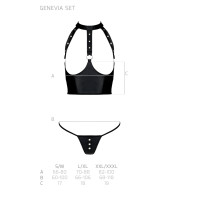 PE Genevia 2pcs set with open bra black